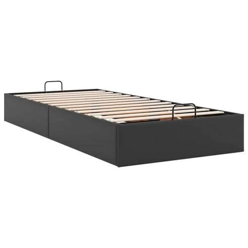 Otomanski okvir kreveta bez madraca crni 90x190 cm umjetne kože - Crna 90 x 190 cm Cijena