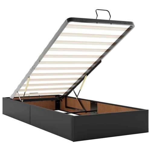 Otomanski okvir kreveta bez madraca crni 90x190 cm umjetne kože - Crna 90 x 190 cm Cijena