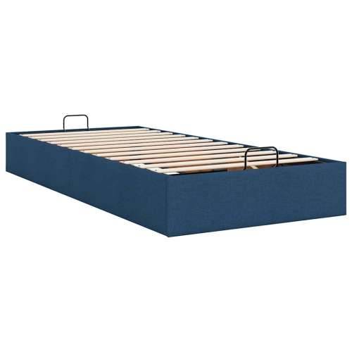 Otomanski okvir kreveta bez madraca plavi 90x200 cm od tkanine - Plava 90 x 200 cm Cijena
