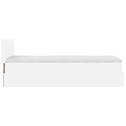 Otomanski krevet s madracem bijeli 100x200 cm umjetna koža - Bijela 100 x 200 cm Cijena
