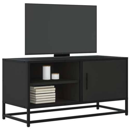 TV ormarić crni 80x34,5x40 cm konstruirano drvo i metal - Crna 1 Cijena