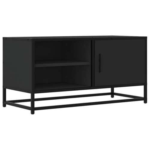 TV ormarić crni 80x34,5x40 cm konstruirano drvo i metal - Crna 1 Cijena