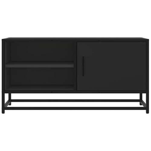 TV ormarić crni 80x34,5x40 cm konstruirano drvo i metal - Crna 1 Cijena
