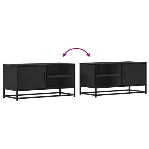 TV ormarić crni 80x34,5x40 cm konstruirano drvo i metal - Crna 1 Cijena