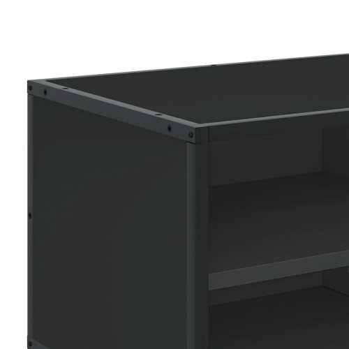 TV ormarić crni 80x34,5x40 cm konstruirano drvo i metal - Crna 1 Cijena