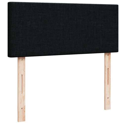 Otomanski krevet s madracem crni 120x200 cm tkanine - Crna 120 x 200 cm Gladak dizajn Cijena