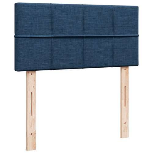 Otomanski krevet s madracem i LED plavi 90x200 cm tkanine - Plava 90 x 200 cm Blok s kvadratima Cijena