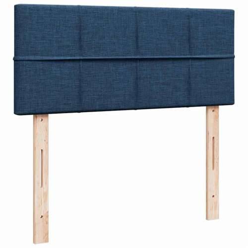 Otomanski krevet s madracem i LED plavi 120x200 cm tkanine - Plava 120 x 200 cm Blok s kvadratima Cijena