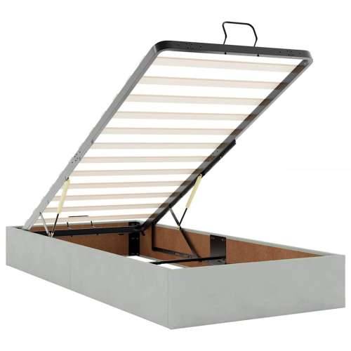 Okvir za krevet s madracima svjetlosivi 80x200 cm baršunasti - Svjetlosiva 80 x 200 cm Blok s kvadratima Cijena