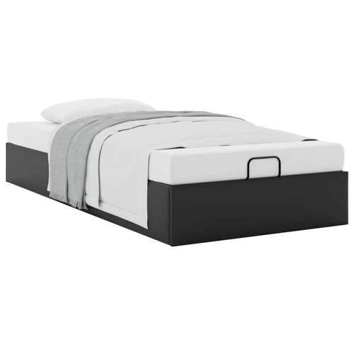 Otomanski okvir kreveta bez madraca crni 90x200 cm umjetne kože - Crna 90 x 200 cm Cijena