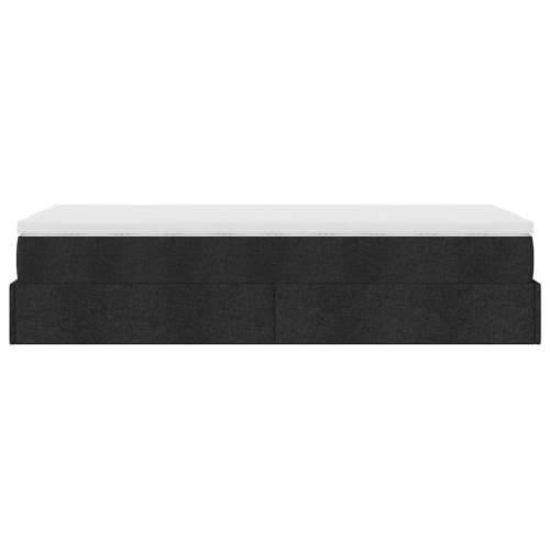 Otomanski okvir kreveta s madraca crni 80x200cm od tkanine - Crna 80 x 200 cm Cijena