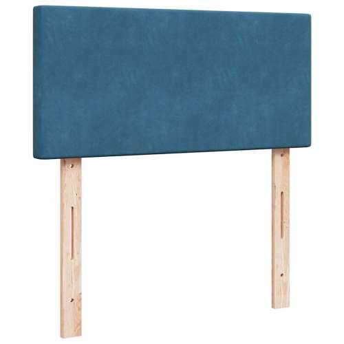 Otomanski okvir kreveta s madracima plavi 200x200cm baršunasti - Tamno plava 200 x 200 cm Gladak dizajn Cijena