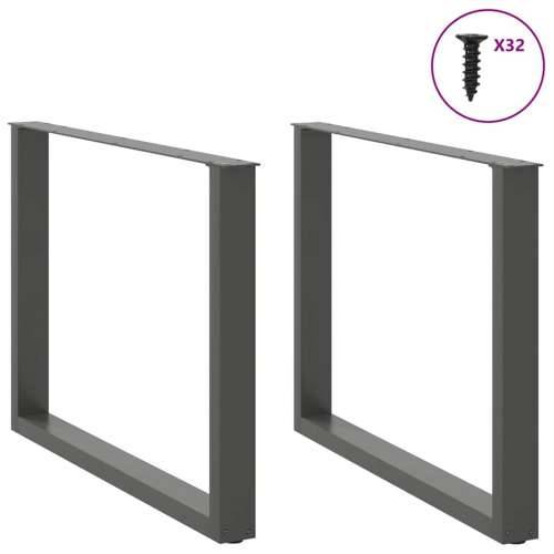 Noge za blagovaonski stol U-oblik 2 kom antracit 100 x (72-73) cm čelik - Antracit 100 x (72-73) cm 2 1 Cijena