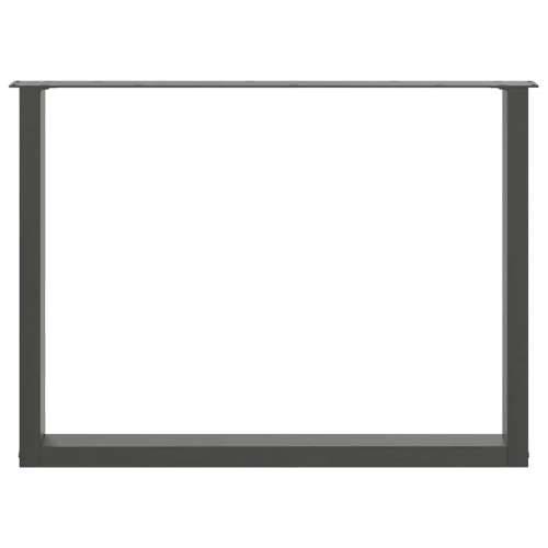 Noge za blagovaonski stol U-oblik 2 kom antracit 100 x (72-73) cm čelik - Antracit 100 x (72-73) cm 2 1 Cijena