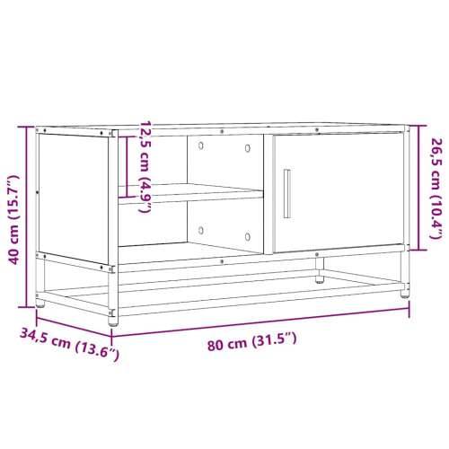 TV ormarić boja smeđeg hrasta 80x34,5x40 cm konstruirano - Smeđi hrast 1 Cijena
