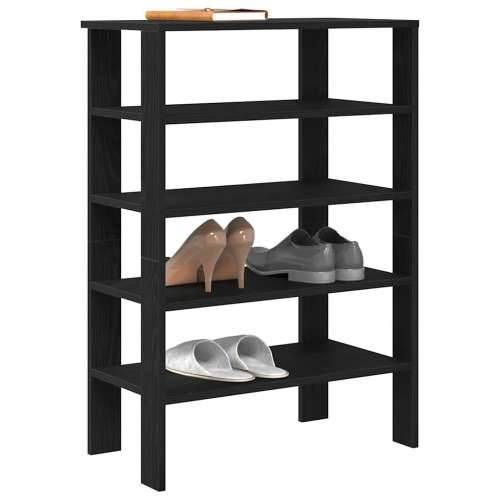 Stalak za cipele crni 61x32x87,5 cm od konstruiranog drva - Crna 1 87.5 cm Cijena
