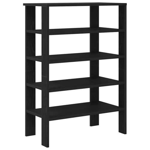 Stalak za cipele crni 61x32x87,5 cm od konstruiranog drva - Crna 1 87.5 cm Cijena