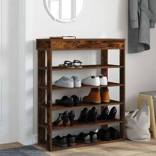 Stalak za cipele boja hrasta 80x30x98 cm konstruirano drvo - Dimljeni hrast 1 80 cm Cijena
