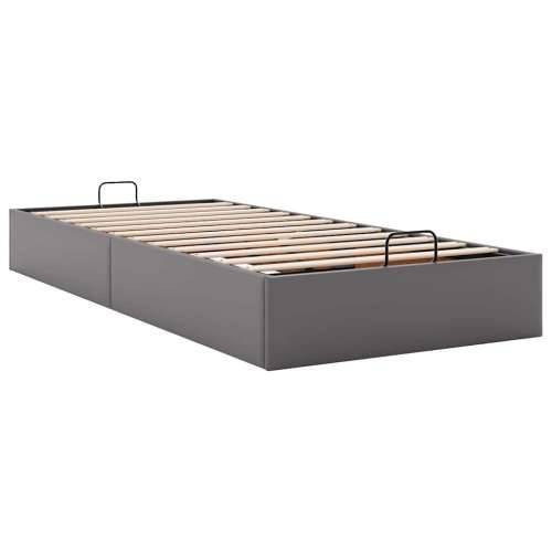 Otomanski okvir kreveta bez madraca sivi 90x200 cm umjetne kože - Siva 90 x 200 cm Cijena