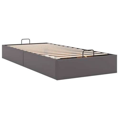 Otomanski okvir kreveta bez madraca sivi 90x200 cm umjetne kože - Siva 90 x 200 cm Cijena
