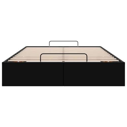 Otomanski okvir kreveta bez madraca crni 120x200cm umjetne kože - Crna 120 x 200 cm Cijena