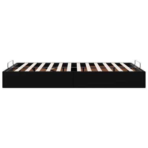 Otomanski okvir kreveta bez madraca crni 120x200cm umjetne kože - Crna 120 x 200 cm Cijena