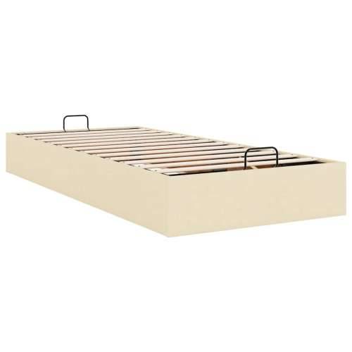 Otomanski okvir kreveta bez madraca krem 100x200 cm od tkanine - Krema 100 x 200 cm Cijena