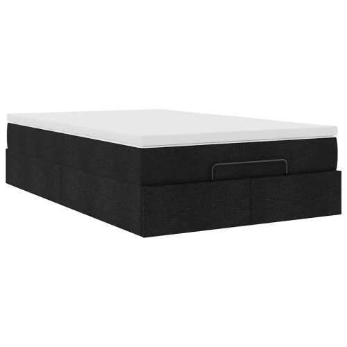 Otomanski krevet s madracem crni 120x190 cm tkanine - Crna 120 x 190 Cijena