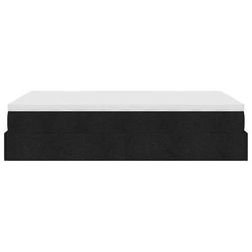 Otomanski krevet s madracem crni 120x190 cm tkanine - Crna 120 x 190 Cijena