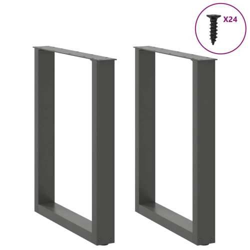 Noge za blagovaonski stol U-oblik 2 kom antracit 60 x (72-73) cm čelik - Antracit 60 x (72-73) cm 2 1 Cijena