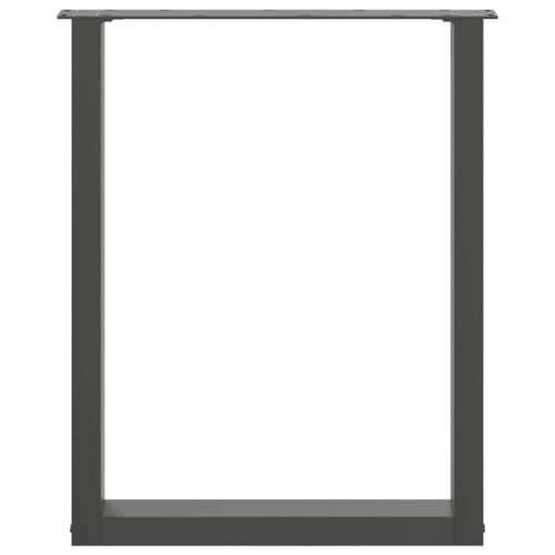 Noge za blagovaonski stol U-oblik 2 kom antracit 60 x (72-73) cm čelik - Antracit 60 x (72-73) cm 2 1 Cijena