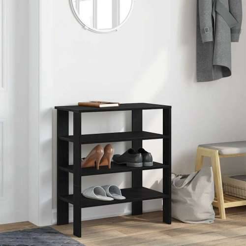 Stalak za cipele crni 61x32x70 cm od konstruiranog drva - Crna 1 70 cm Cijena