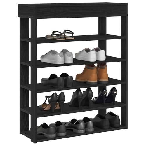 Stalak za cipele crni 80x30x98 cm od konstruiranog drva - Crna 1 80 cm Cijena