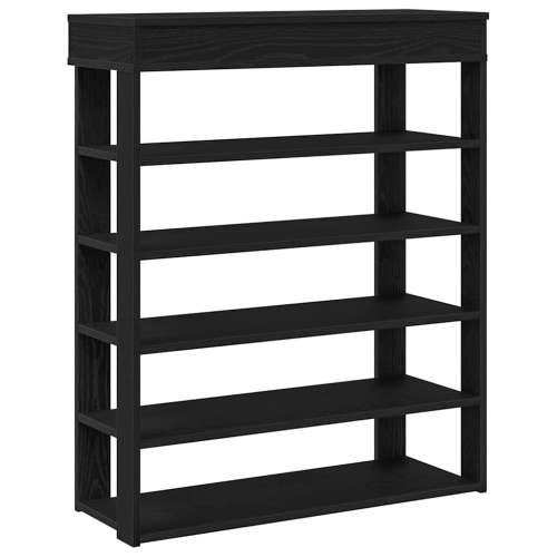 Stalak za cipele crni 80x30x98 cm od konstruiranog drva - Crna 1 80 cm Cijena