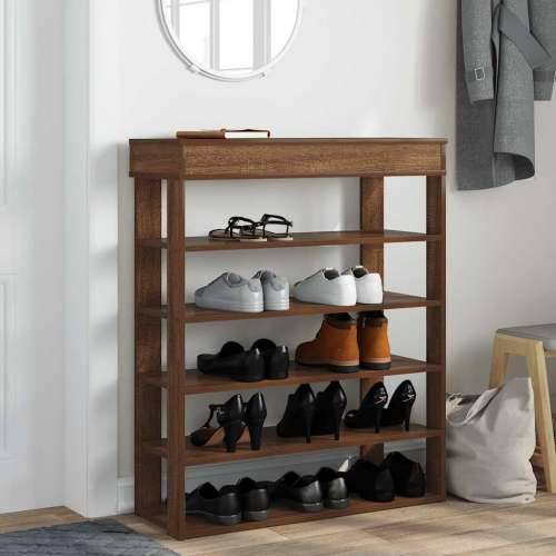 Stalak za cipele boja hrasta 80x30x98 cm konstruirano drvo - Smeđi hrast 1 80 cm Cijena