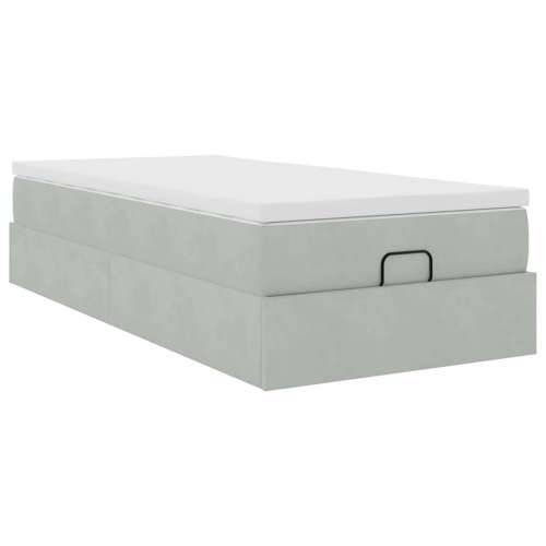 Okvir za krevet s madraca svjetlosivi 80x200 cm baršunasti - Svjetlosiva 80 x 200 cm Cijena