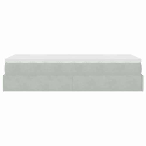 Okvir za krevet s madraca svjetlosivi 80x200 cm baršunasti - Svjetlosiva 80 x 200 cm Cijena