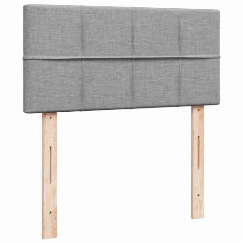 Otomanski krevet s madracem i LED svijetlosiva 80x200cm tkanina - Svjetlosiva 80 x 200 cm Blok s kvadratima Cijena