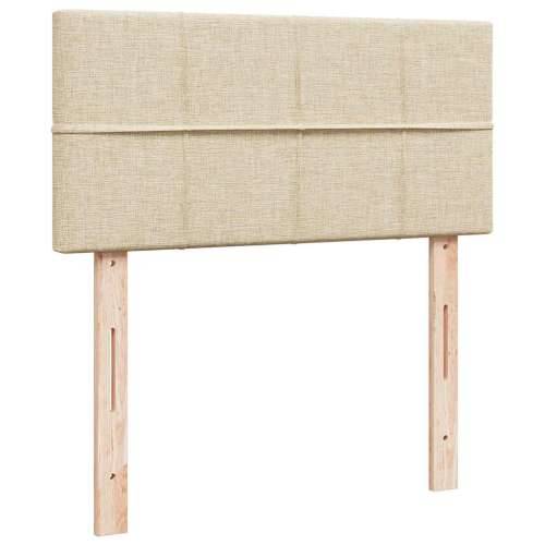 Otomanski krevet s madracem krem 100x200 cm tkanine - Krema 100 x 200 cm Blok s kvadratima Cijena