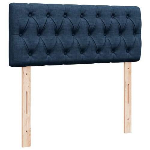 Otomanski krevet s madracem i LED plavi 120x200 cm tkanine - Plava 120 x 200 cm Dizajn s gumbima Cijena