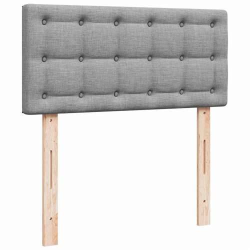 Otomanski krevet s madracem&LED svijetlosivi 90x200 cm tkanine - Svjetlosiva 90 x 200 cm gumbi Cijena