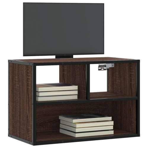 TV ormarić boja hrasta 60x31x39,5 cm konstruirano drvo i metal - Smeđi hrast 1 60 cm Cijena