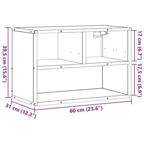 TV ormarić boja hrasta 60x31x39,5 cm konstruirano drvo i metal - Smeđi hrast 1 60 cm Cijena