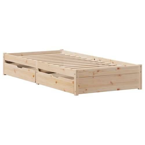 Okvir kreveta bez madraca 90 x 200 cm od masivne borovine - Prirodna 90 x 200 cm Cijena