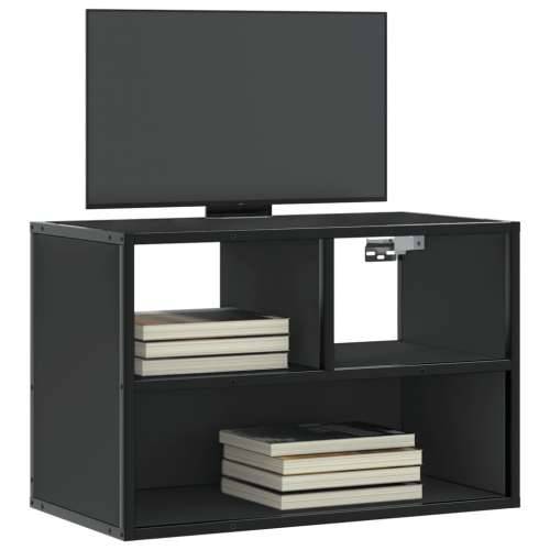 TV ormarić crni 60x31x39,5 cm konstruirano drvo i metal - Crna 1 60 cm Cijena