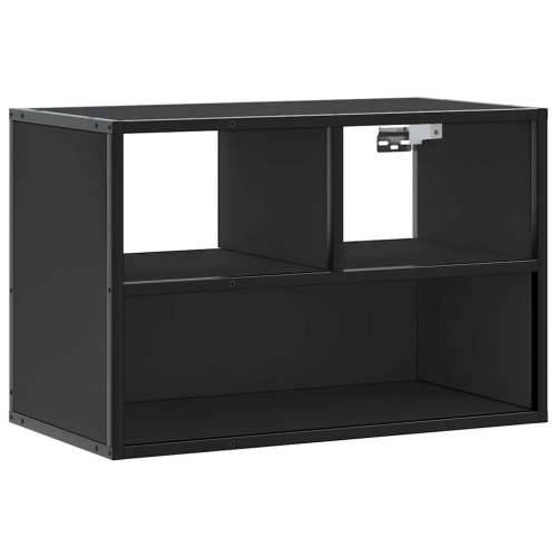 TV ormarić crni 60x31x39,5 cm konstruirano drvo i metal - Crna 1 60 cm Cijena