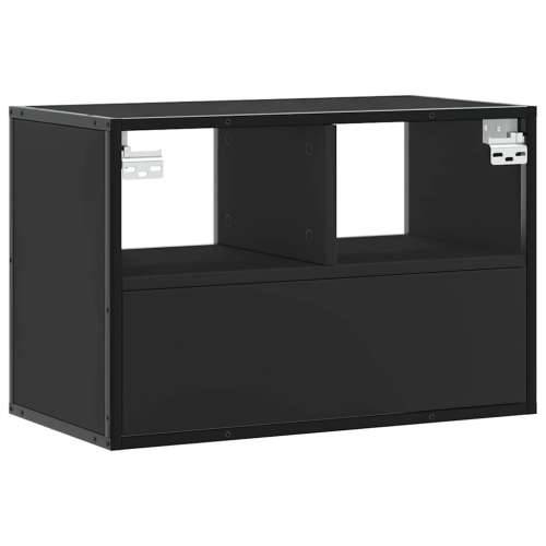 TV ormarić crni 60x31x39,5 cm konstruirano drvo i metal - Crna 1 60 cm Cijena