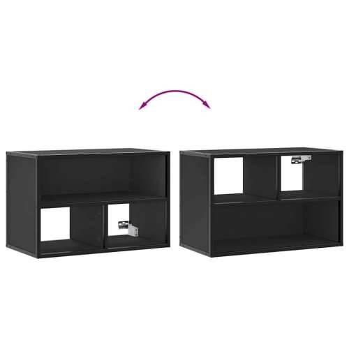 TV ormarić crni 60x31x39,5 cm konstruirano drvo i metal - Crna 1 60 cm Cijena