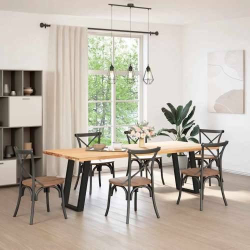 Noge za blagovaonski stol U-oblik 2 kom Crne 60 x (72-73) cm Čelik - Crna 60 x (72-73) cm 1 Cijena