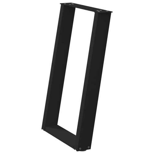 Noge za blagovaonski stol U-oblik 2 kom Crne 60 x (72-73) cm Čelik - Crna 60 x (72-73) cm 1 Cijena